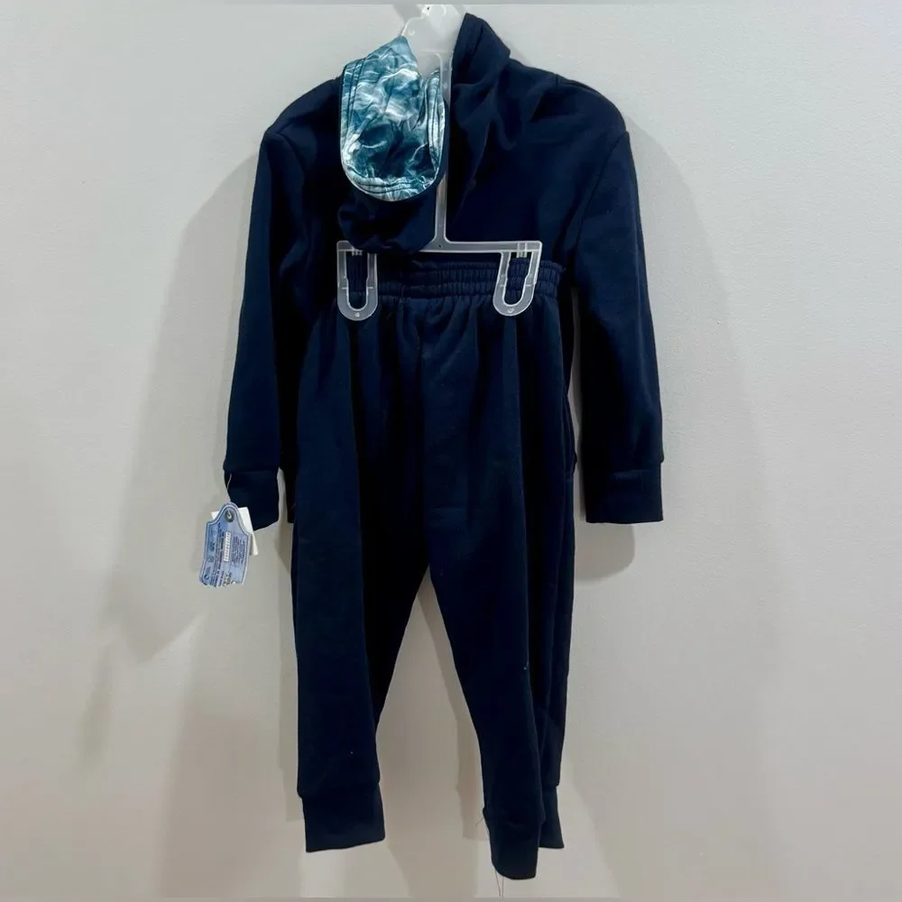 Boys Mossy Oak fishing American water flag branded logo sweatsuit set size 4 NWT